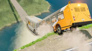 Cars vs Suspension Bridge Ep.3 - BeamNG. Drive screenshot 2