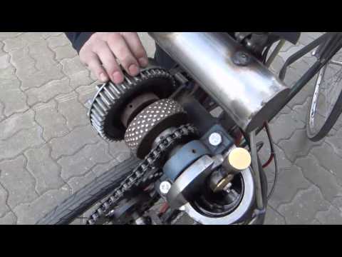 Homemade open crank motor bicycle