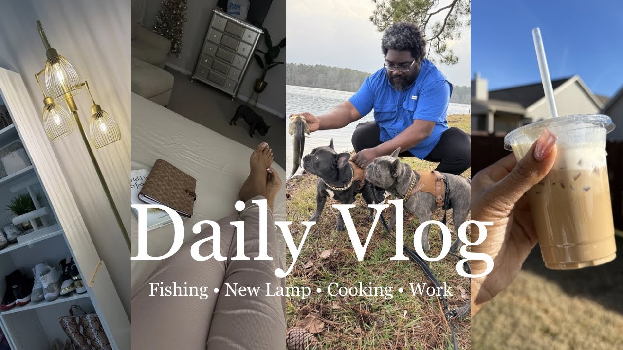 MY BABIES CAUGHT THEIR 1st FISH 🐟🐶 | NEW LAMP & PJs 🥰 | LOADED SWEET POTATO 🍠 | WORK & CHATS 
