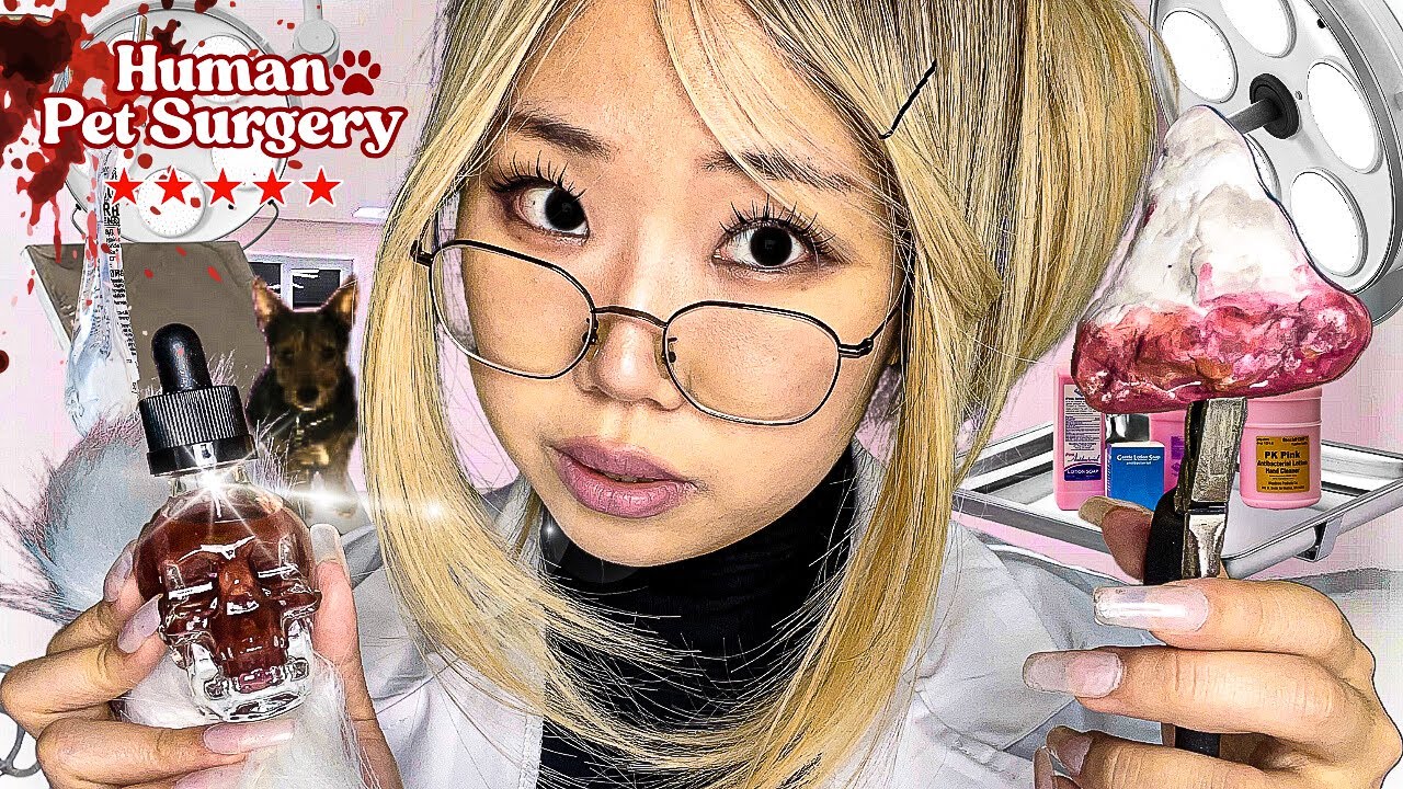 The HUMAN PET Hospital🏩 Which Pet will YOU be for MONEY💰❓ ASMR EP 1 (Educational🧬)