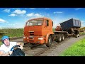 ПЕРВЫЙ КАМАЗ В МИРЕ ЕДЕТ ПО РЕЛЬСАМ -  FARMING SIMULATOR 22