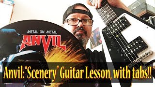 LESSON: How to Play Heavy Metal: *Anvil* - &quot;Scenery&quot; - 1982. Greco MSV-65 1982