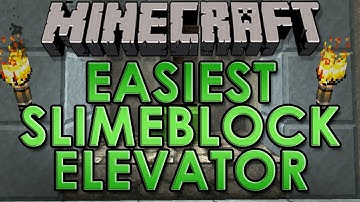 Easiest Slimeblock Elevator in Minecraft