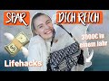 REICH WERDEN IN 2022! 💸 So SPARST du WIRKLICH GELD! 💍💰 Life Hacks für JEDEN! 3000€ in einem Jahr! 💡