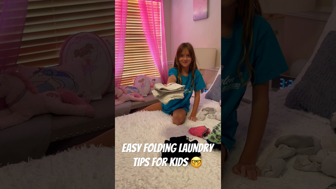 Easy folding Laundry Tips For Kids. 👍        