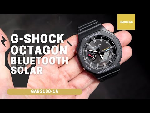 Unboxing G-Shock GAB2100-1A Bluetooth Solar GA-B2100 - YouTube