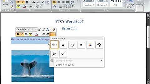 Microsoft Word 2007 ENG TB 01 04 Using the Mini Toolbar