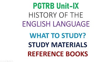 PGTRB UNIT 9 - HISTORY OF ENGLISH LANGUAGE #pgtrbenglish #tnsetenglish #pgtrbsyllabus