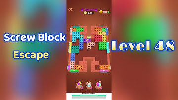 Screw Block Escape Level 48 Walkthrough | Solve It Fast! 🧩