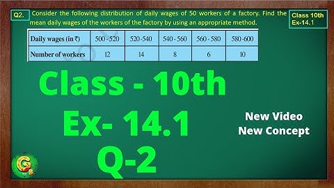 Ex 14.1 Q2 Class10 | Statistics | Class10 Math | Class10 Ex 14.1 Q2 | Green Board Classes