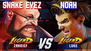 SF6 ▰ SNAKE EYEZ (Zangief) vs NOAHTHEPRODIGY (Luke) ▰ High Level Gameplay