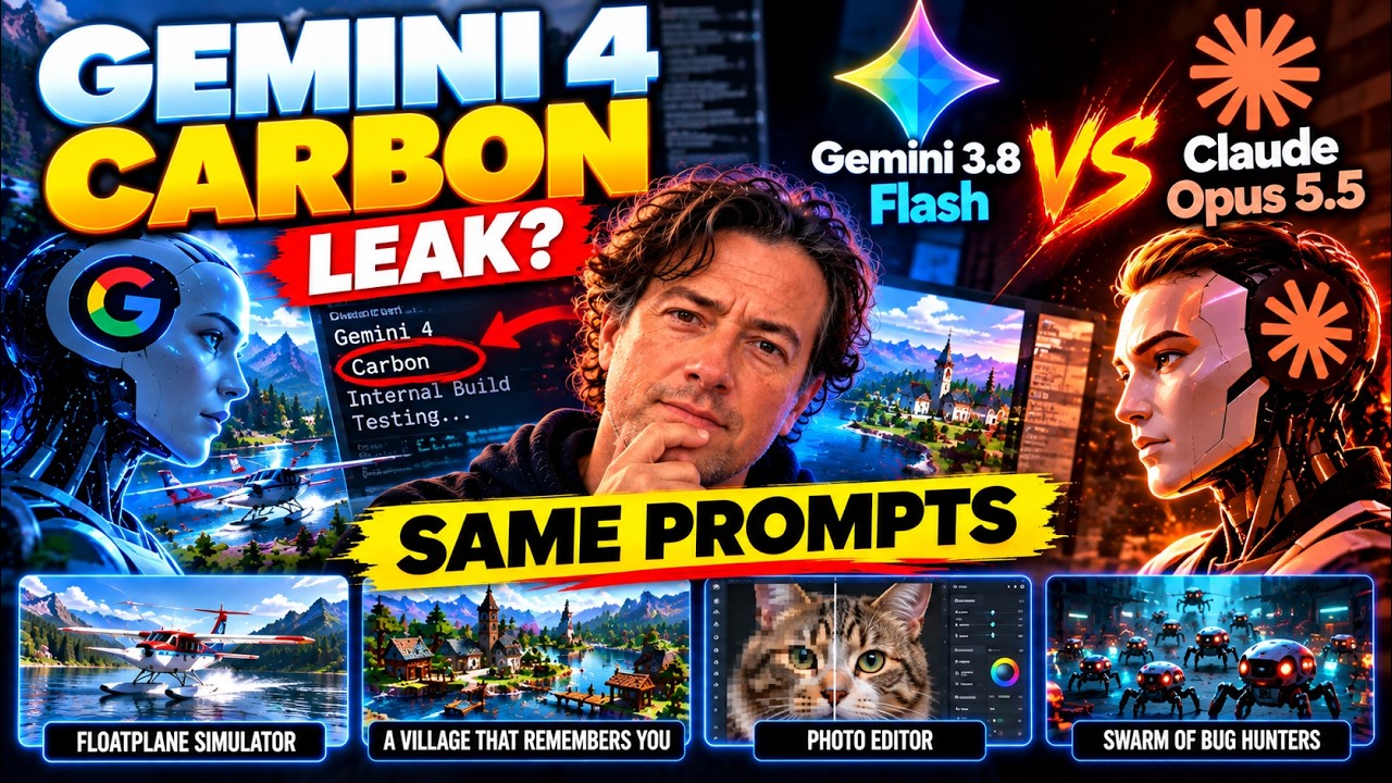 Gemini 4 Carbon Leak I Tested Gemini 3.8 Flash vs Claude Opus 5.5 (Same Prompts)