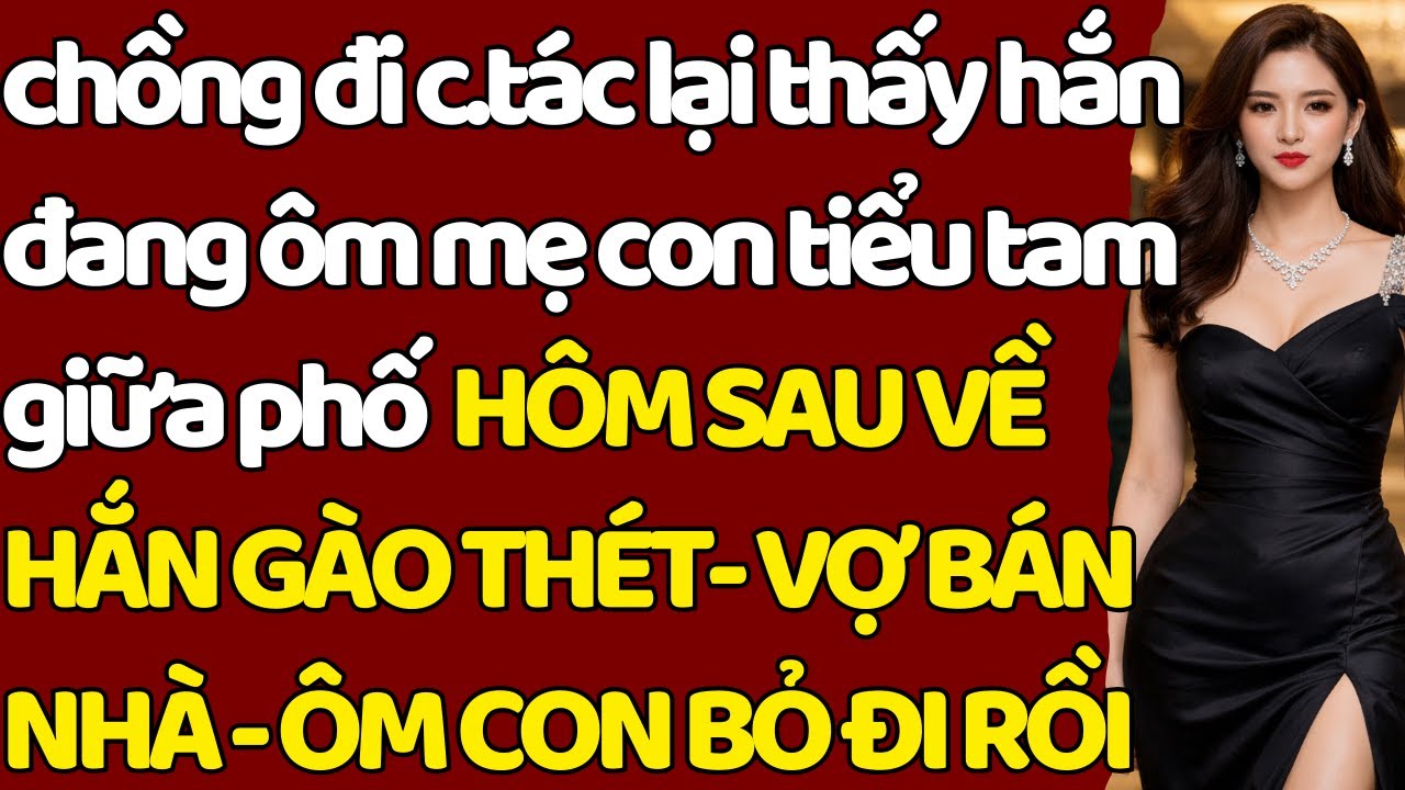 chồng đi c.tác lại thấy hắn  ôm mẹ con tiểu tam giữa phố H.SAU HẮN GÀO THÉT-VỢ BÁN NHÀ-ÔM CON ĐI RỒI