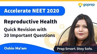 Fix your concepts of Reproductive Health with 20 important Questions |NEET 2020|Zoology |Oshin Ma'am