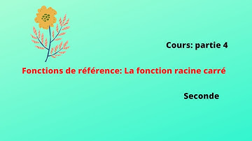 la fonction racine carré