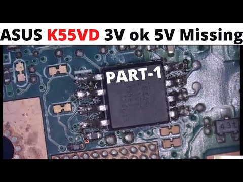 ASUS K55VD 3V Ok but 5V missing Case Study Part 1 | Hindi | Online Chiplevel Laptop Repairing Course