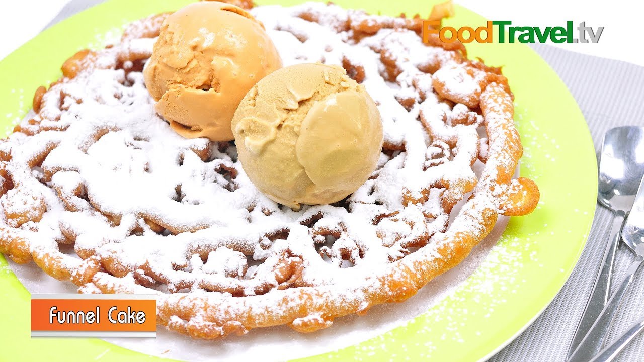 ฟันเนลเค้ก เค้กทอด Funnel Cake | FoodTravel