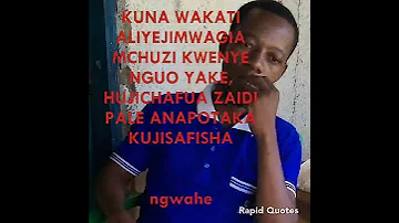 MANENO YA KISWAHILI KIHUSU MAISHA 