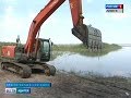 Начались работы по очистке и берегоукреплению Тщикского водохранилища