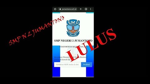 Panduan mengakses Pengumuman Kelulusan secara Online versi HP Android