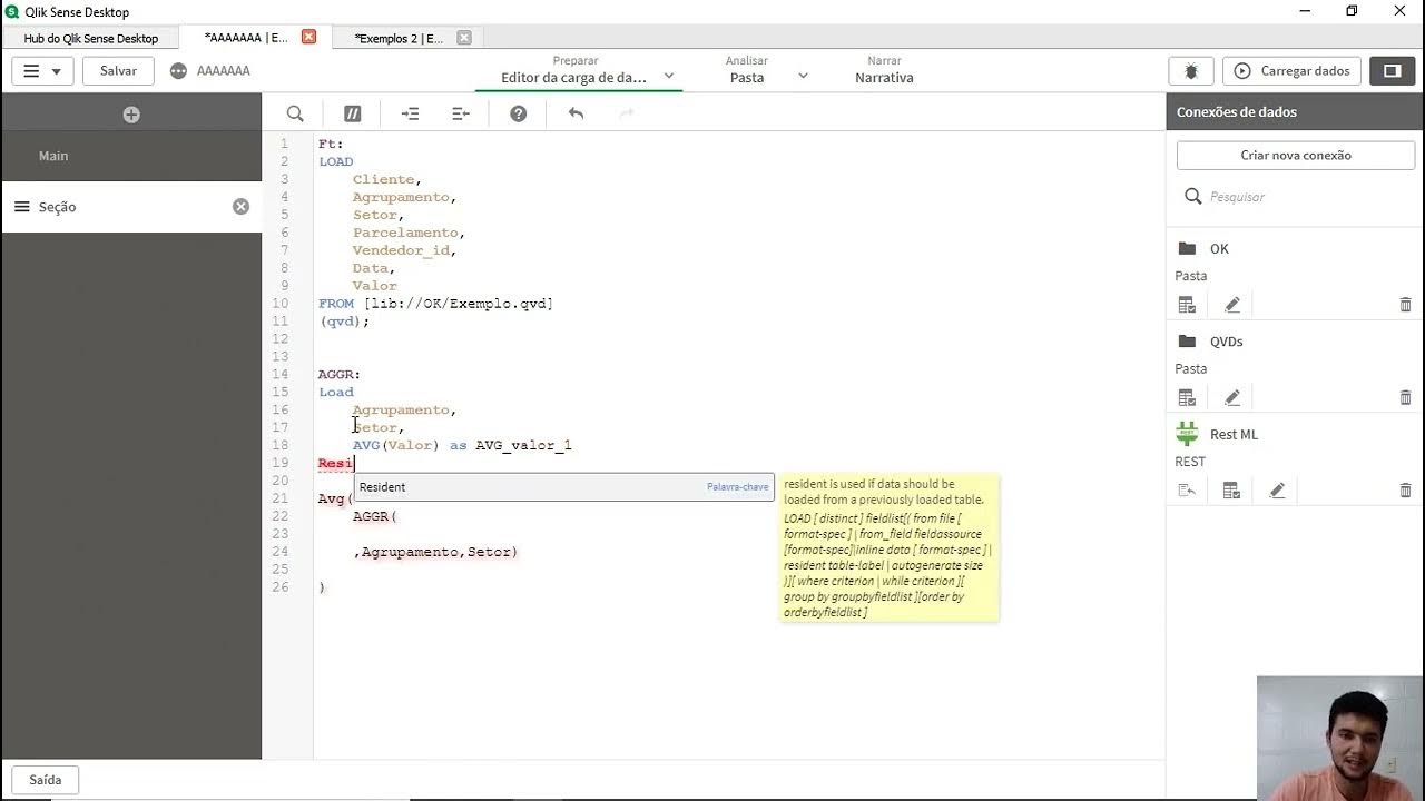 Como Fazer um AGGR no Script do Qlik sense YouTube