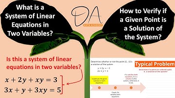 What is System of Linear Equations? How to Verify if a Given Point is a Solution?