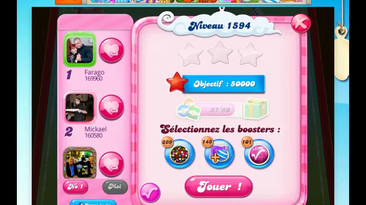 Candy Crush-Level 1594 - YouTube