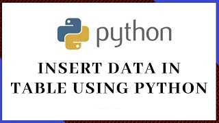 How to insert data in the table using python