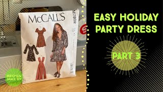 HOW TO SEW AN EASY HOLIDAY PARTY DRESS FOR BEGINNERS - PART 3 - Finishing the zipper and lining!