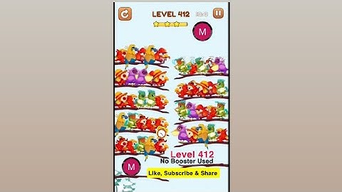 #bird #sort 2 #color #puzzle #level 412 #birdsort #colour #gaming #viral #trending #shorts #solution