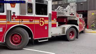 COMPILATION OF FDNY APPARATUS RETURNING TO THEIR RESPECTIVE FIREHOUSES THROUGHOUT NEW YORK CITY.  13