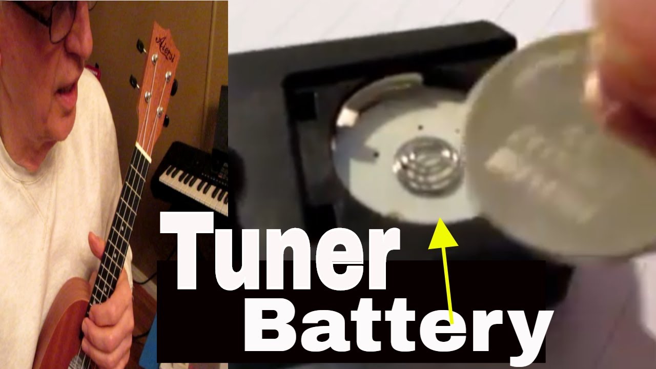 How To Install A Battery In Your Clip On Guitar Ukulele Tuner Youtube
