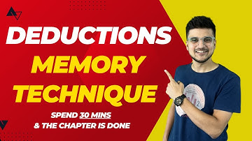 Deductions - Memory Technique | Inter & Final | CA Amit Mahajan | CA CMA