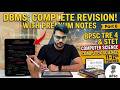 DBMS Rapid Revision for BPSC TRE 4 | Handwritten Notes | CS Preparation #dbmsforbpsc/#CSforbpsc
