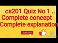 cs201 quiz No 1. preparation  Complete concept..