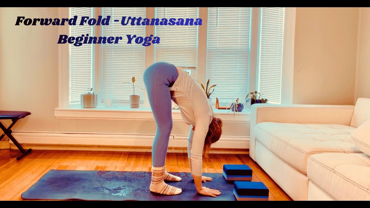 Uttanasana - Standing Forward Fold - Most Popular Yoga Poses for Beginners - February Yoga Goals