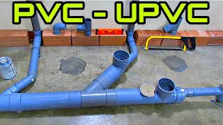 How to install or place pipes in a bathroom  Plumbing  PVC  UPVC