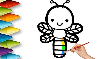 How to Draw a DRAGONFLY for Kids and Toddlers | Cách vẽ con chuồn chuồn cho trẻ em