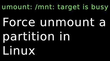 Force unmount a partition in Linux | Force unmount a busy device | Force Unmount a "target is busy"