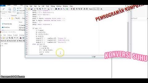 KONVERSI SUHU MENGGUNAKAN MATLAB