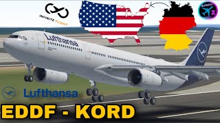 Infinite Flight (21.4) Frankfurt (EDDF) - Chicago (KORD) | Lufthansa A330-300 | Cinematic timelapse