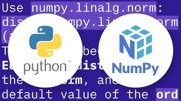 How can the Euclidean distance be calculated with NumPy?
