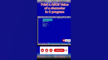 Print a ASCII Value of a Character in C Program | #shorts #ytshorts #viral #trending #youtube #reels