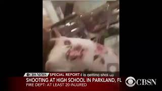 Cell phone video inside the school as shots were going off at Marjory Stoneman Douglas High