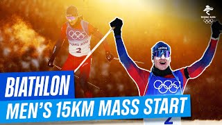 Biathlon  Men's 15km Mass Start | Full Replay | #Beijing2022
