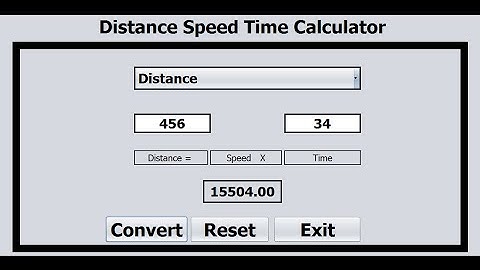 How to Calculate Distance Speed and Time in Java NetBeans