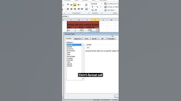 Format cell with format in excel #computer #advance #exceltips #trickshots