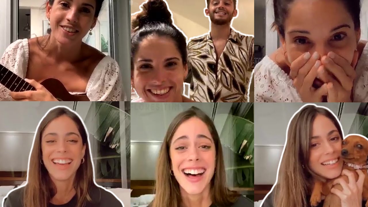Cande, Tini & Ruggero Instagram Live