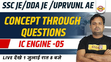 SSC JE / DDA JE / UPRVUNL AE | MECHANICAL ENGINEERING | IC ENGINE | BY DHARAMVEER SIR
