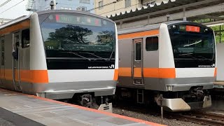 JR西国分寺駅中央線ホームの電車。(2)